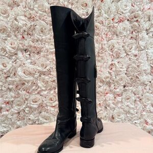 Valentino Black Over the Knee Boots